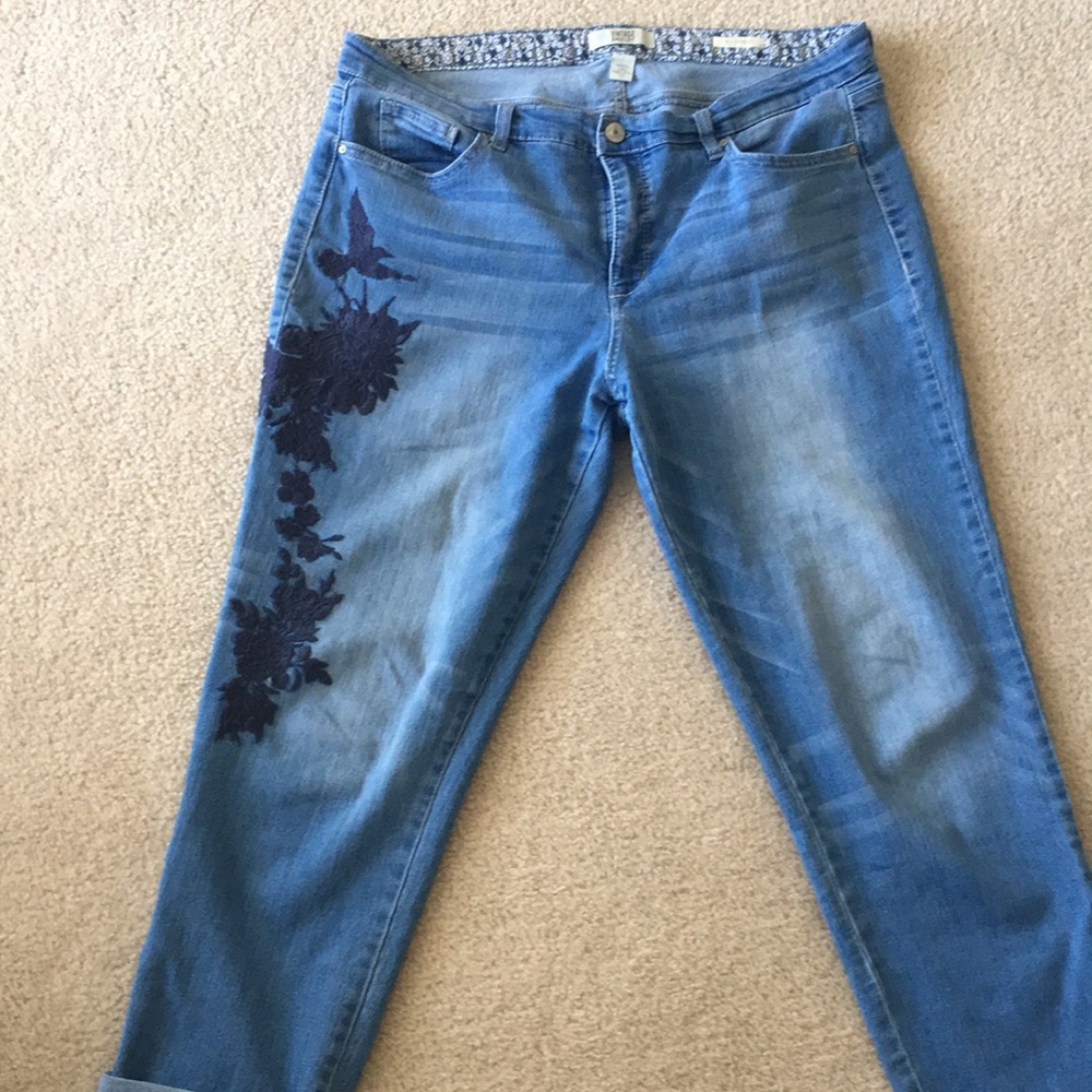 Vintage American Boyfriend Jean w/Embroidery Sz 14